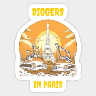 Diggers in Paris Sticker